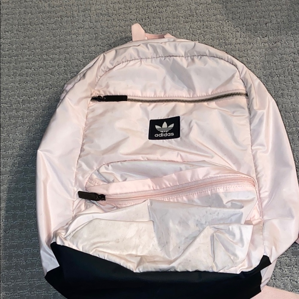Light pink adidas backpack